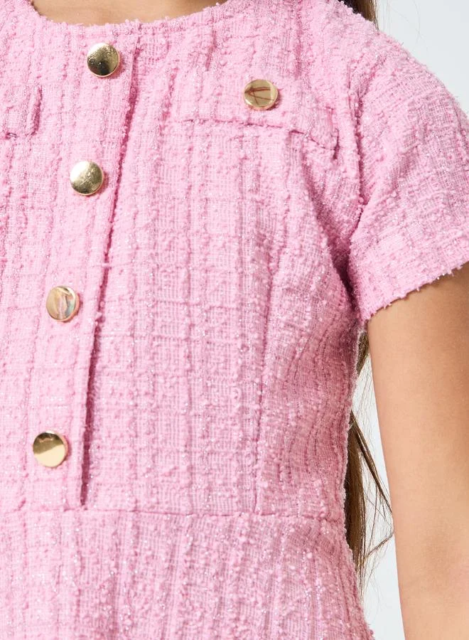 ستايلي فستان تويد بطول الركبة